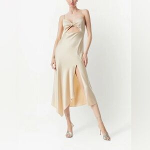 alice + olivia Harmony twist midi dress